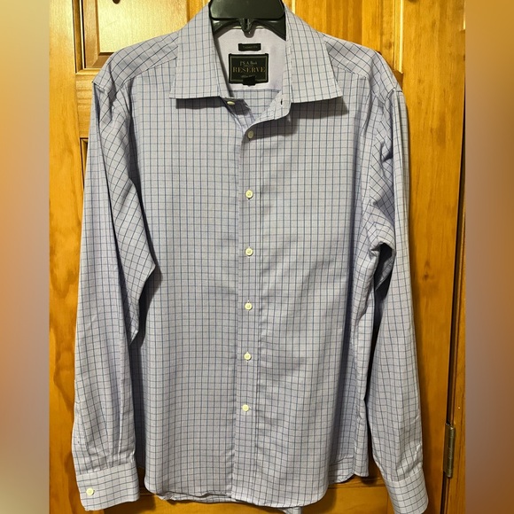 Jos A Bank Reserve Tailored Fit Long Sleeve Sportshirt Size L - Picture 1 of 7